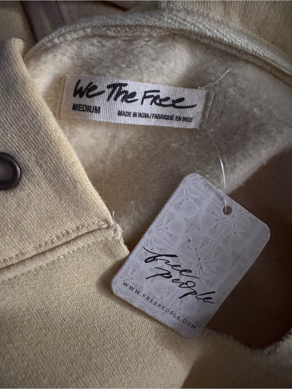 Free People We The Free It’s A Vibe Flowers Hoodie NWT Size M - Picture 6 of 6
